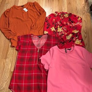 Women’s brand name blouse lot and sweater.
